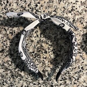 White bandana headband